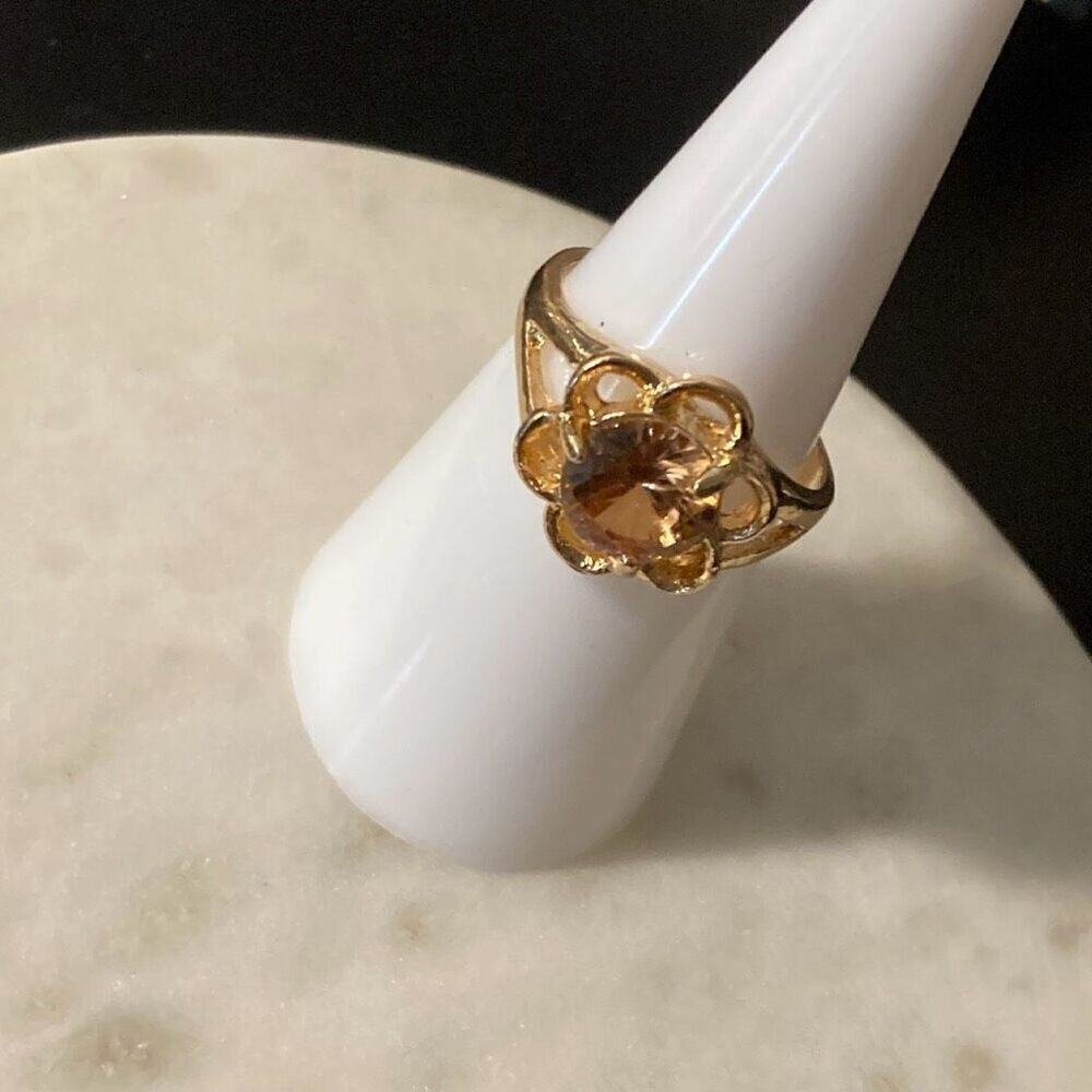 New fashion ring gold tone cz - 7.5
